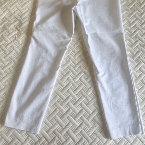 Crosby Women's Size 6 Madison Cropped Ankle White Flat Front Straight Leg Pants - Picture 6 of 15